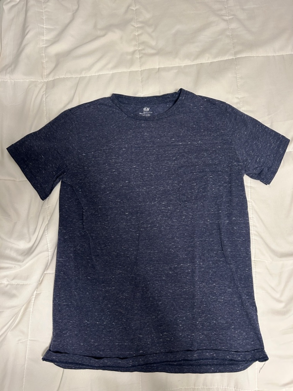H&M Men’s Navy Heather Short Sleeve Crew Tee